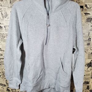 [ NWT ] XS Small Lululemon Scuba Oversized Funnel Neck hard zip Heather Grey